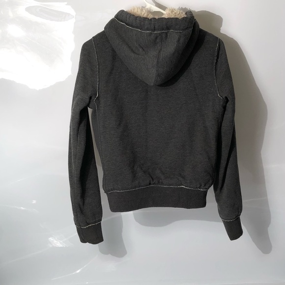 Freedom 2 Be American Vintage with Peace Sign Fur Lined Hoodie Size S - Picture 2 of 10